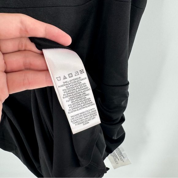 New! Dress The Population Raquel Silky Rouched Bodycon Midi Dress Size XXL - Picture 9 of 13